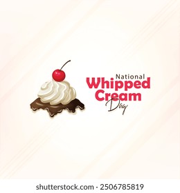 Día de crema batida Post Ilustración vectorial