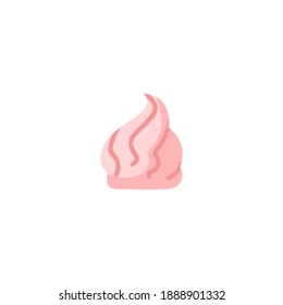 Whipped cream icon. Bakery icon. Simple, flat, color.