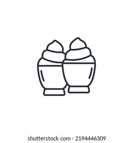 whipped cream icons  symbol vector elements for infographic web