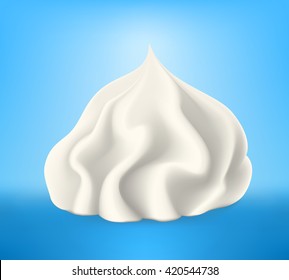 Whipped cream, vector illustration.