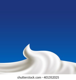 Whipped cream vector illustration. Natural and organic food concept illustration