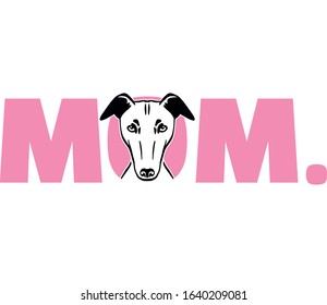 Whippet best mom ever pink