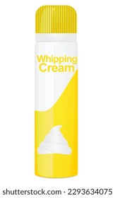Whippcreme-Flasche. Vektorgrafik