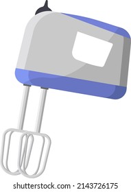 Whipping kitchen machine, illustration, vector on a white background.