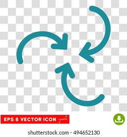 Whirl Arrows round icon. Vector EPS illustration style is flat iconic symbol, soft blue color, transparent background.
