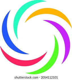 Whirl rotation icon with flat style. Isolated vector whirl rotation icon illustrations, simple style.