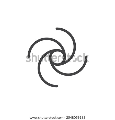 Whirl wind icon Logo symbol outline set