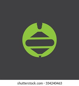 whirligig cut identity template icon design element