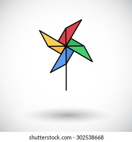 Whirligig icon. Flat vector related icon whit long shadow for web and mobile applications. It can be used as - logo, pictogram, icon, infographic element. Vector Illustration. 