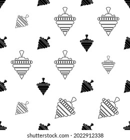 Whirligig Icon Seamless Pattern, Toy Vector Art Illustration