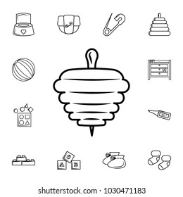 Whirligig icon. Set of baby element. Premium quality graphic design. Signs, outline symbols collection, simple thin line icon for websites,  on white background