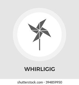 Whirligig icon vector. Flat icon isolated on the white background. Editable EPS file. Vector illustration.