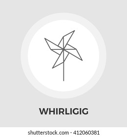 Whirligig icon vector. Flat icon isolated on the white background. Editable EPS file. Vector illustration.
