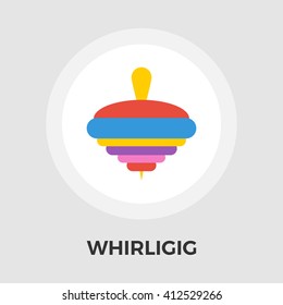 Whirligig icon vector. Flat icon isolated on the white background. Editable EPS file. Vector illustration.