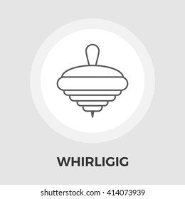 Whirligig icon vector. Flat icon isolated on the white background. Editable EPS file. Vector illustration.