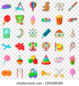 Whirligig icons set. Cartoon style of 36 whirligig vector icons for web for any design