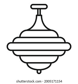 Whirligig toy icon outline vector. Top spinning game. Child whirligig