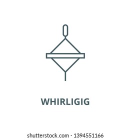 Whirligig vector line icon, linear concept, outline sign, symbol