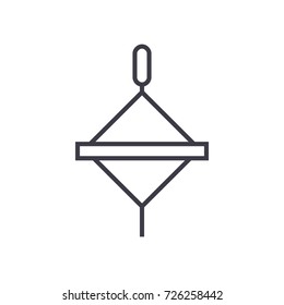 whirligig vector line icon, sign, illustration on background, editable strokes