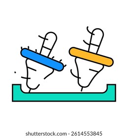 whirligigs battle toy, beyblade line icon vector. whirligigs battle toy, beyblade sign. isolated symbol illustration
