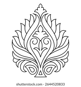 Whirling Flower Maze of Tranquil Form coloring book page