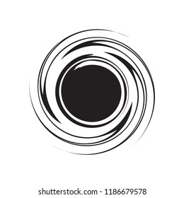 Whirlpool circle grunge element for design. Vector illustration.