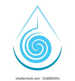 whirlpool drop vector illustration icon logo