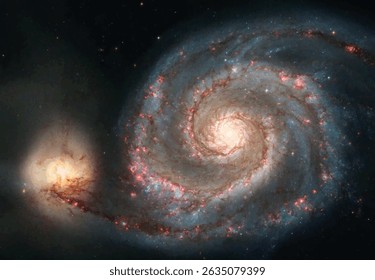The Whirlpool Galaxy M51 and companion galaxy