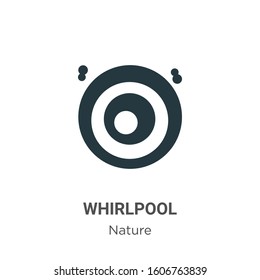 Whirlpool glyph icon vector on white background. Flat vector whirlpool icon symbol sign from modern nature collection for mobile concept and web apps design.