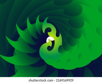 Ein Whirlpool-Muster, das von Kunst und Natur geschaffen wurde.