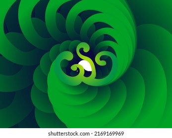 A whirlpool pattern created by art and nature.