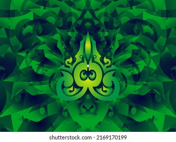 A whirlpool pattern created by art and nature.
