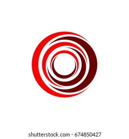 Whirlpool or Red Rose Logo Template Illustration Design. Vector EPS 10.