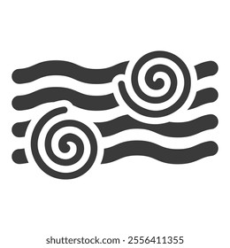 Whirlpool in the river glyph icon isolated on white background.Vector illustration