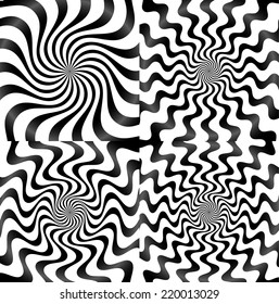 Whirlpool, spiral, spire, vortex background set