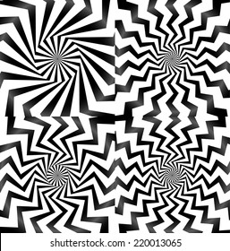 Whirlpool, spiral, spire, vortex background set