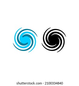 Whirlpool or Vortex on White Background Isolated Vector Template for Symbol, Logo, Icon, EPS 10, Etc