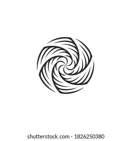 whirlwind. tornado. hurricane. geometric spiral vector design