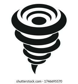 Icono de tornado. Ilustración simple del icono del vector de tornado torbellino para el diseño web aislado en fondo blanco