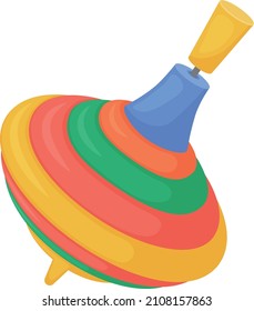 A whirlwind toy . The image of a multicolored vortex. A bright children s toy spinner. Vector illustration isolated on a white background