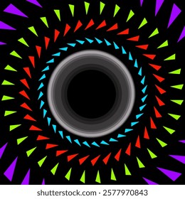 A whirlwind of triangles, a symphony of Geometric brilliance. Unleash your portal to infinite possibilities.