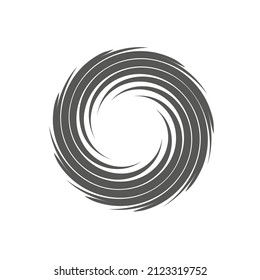 Whirlwind, whirlpool. Flat vector illustration isolated on white background.