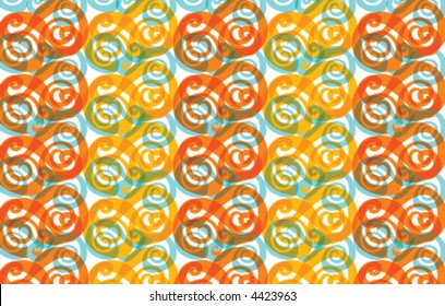whirly yellow and orange (vector) - illustrated background