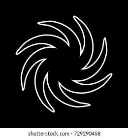 Whirpool white icon .
