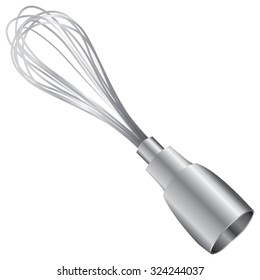 Whisk attachment for an electric blender. Vector illustration.