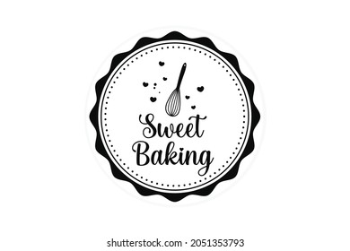 Whisk baking logo heart love baking colorful bakery logo baking logo
