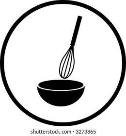 Whisk And Bowl Or Mixing Symbol