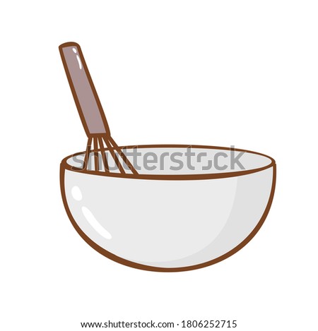
Whisk in a bowl vector