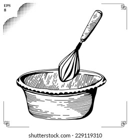 Whisk. Culinary whipped methods. CrÃ?Â?Ã?Â¨me Chantilly. Equipment for cookery. Cooking implements. Cooking steps. Methods of Cooking. Process of cookery. Eps 8