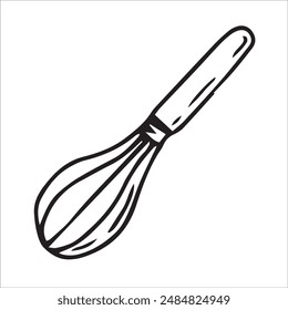 	
whisk, cute doodle style illustration of cooking tools